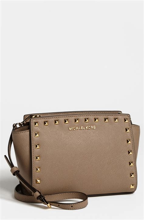 michael kors oyster saffiano leather selma|selma saffiano leather crossbody bag.